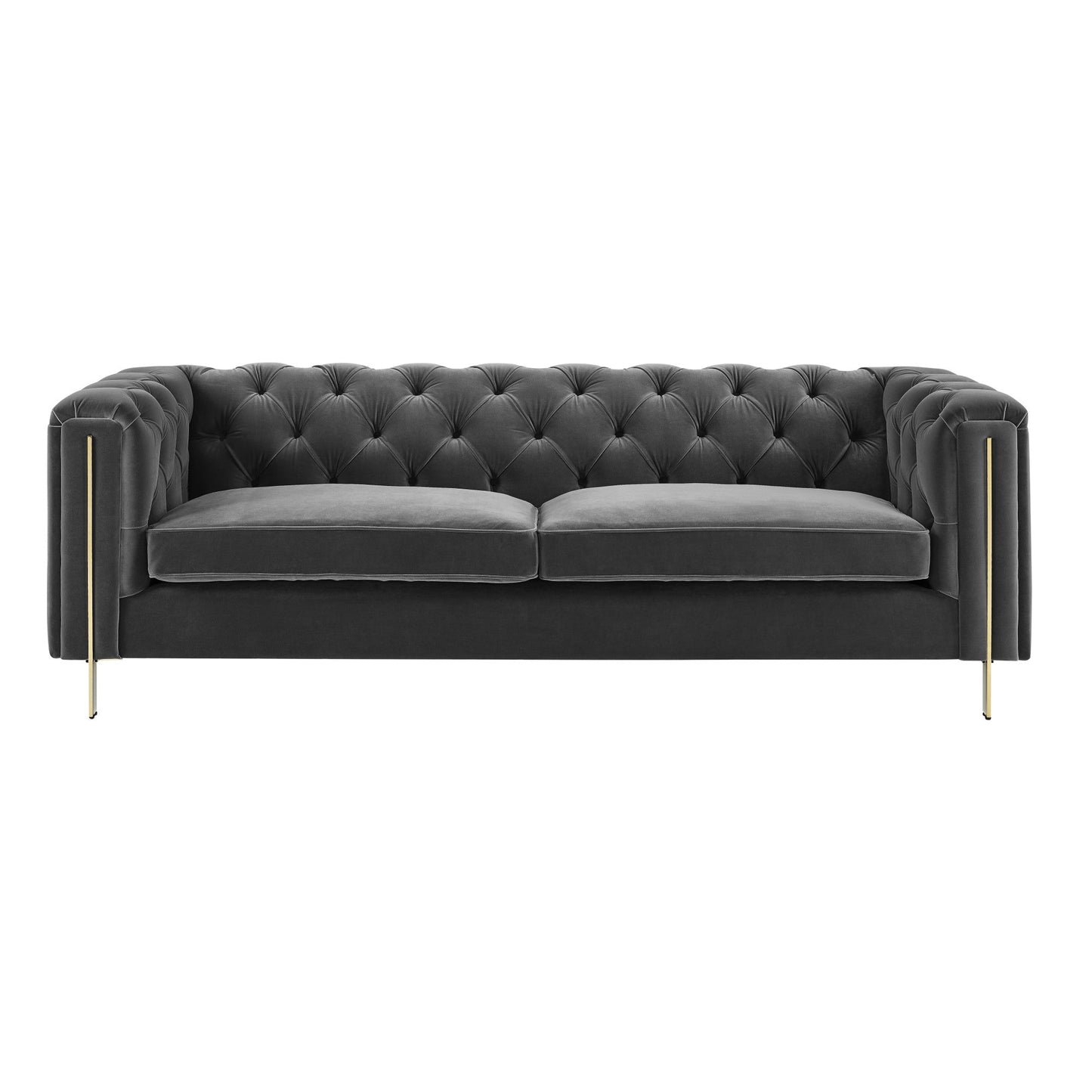 Charlene Gray Velvet Sofa Love