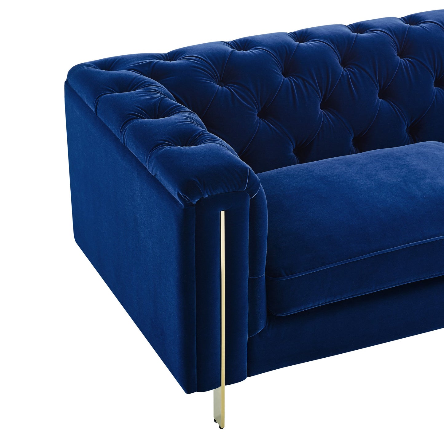 Charlene Blue Velvet Loveseat