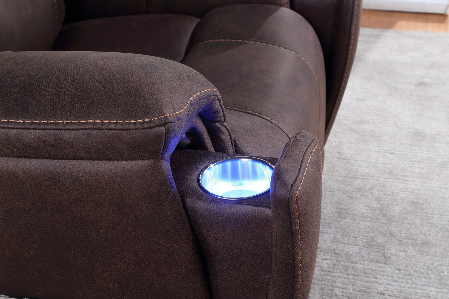 Lexington Canyon Walnut Power Media Recliner