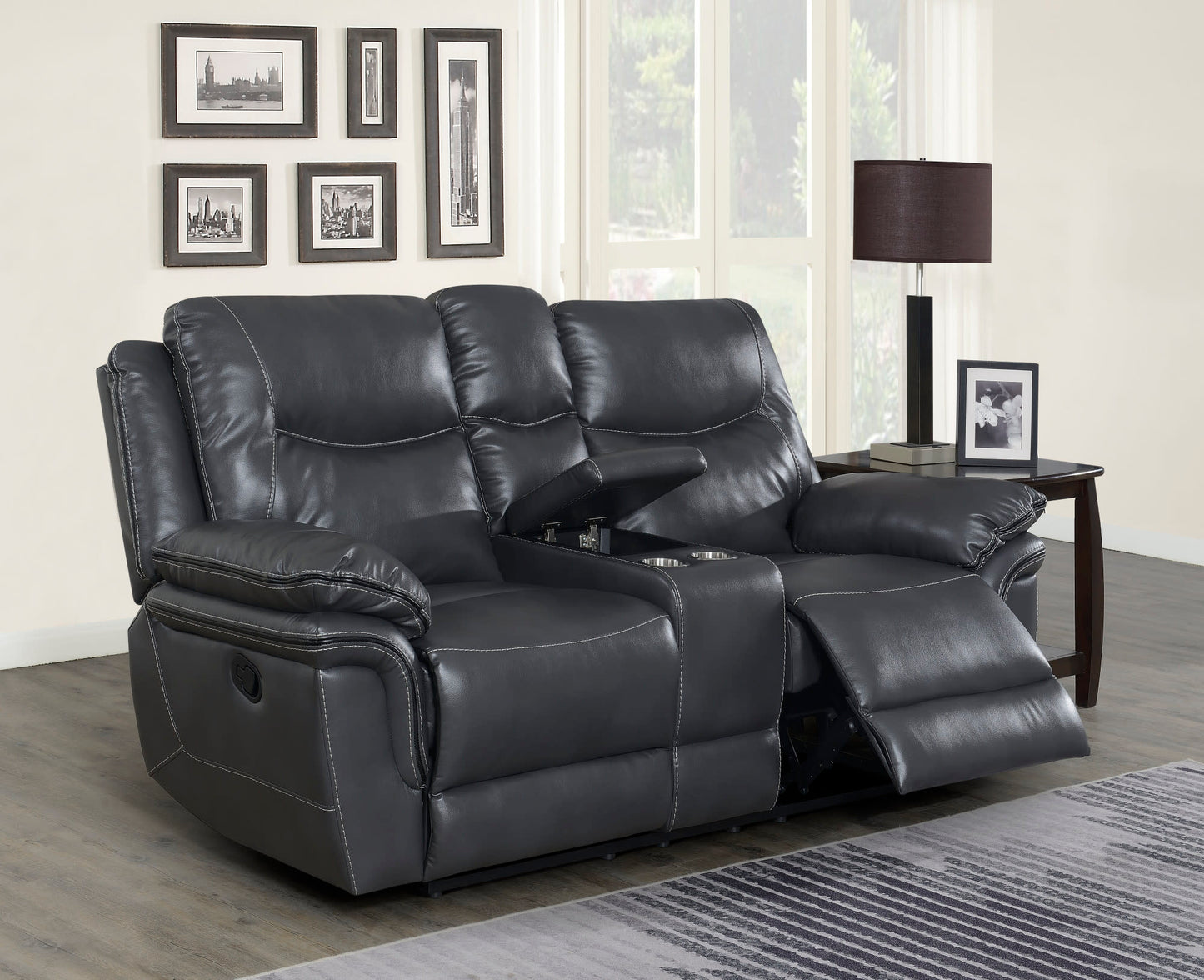 Isabella Grey Console Loveseat