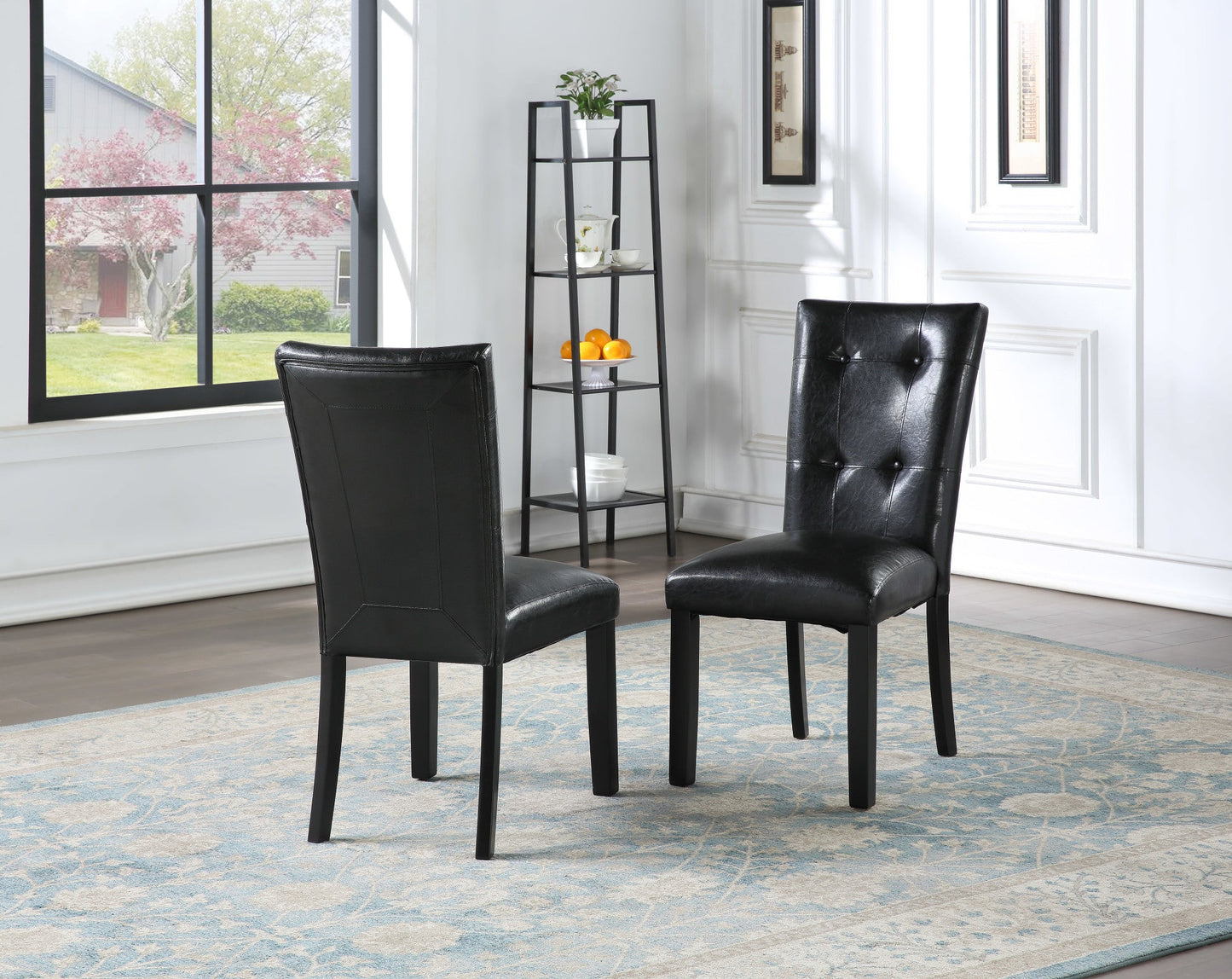 Sterling Black PU Parsons Chair