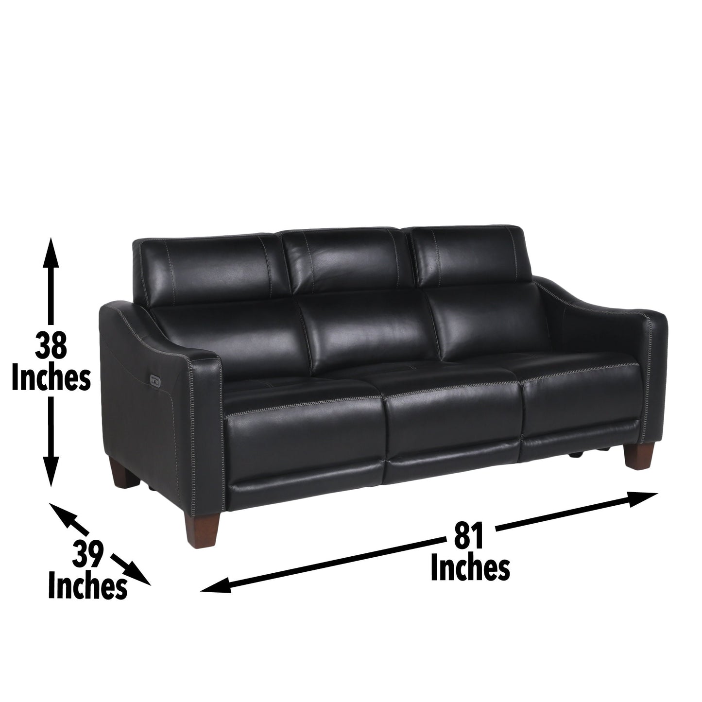 Giorno 2pc Pwr-Pwr Sofa Black