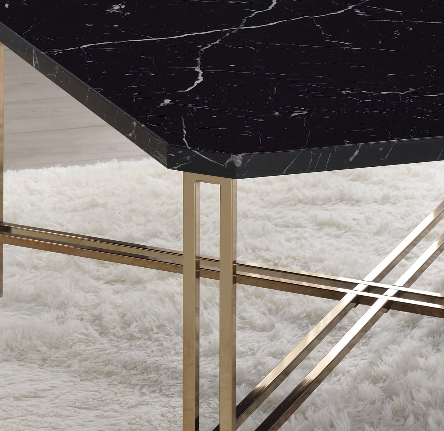 Daxton Faux Marble Top Square