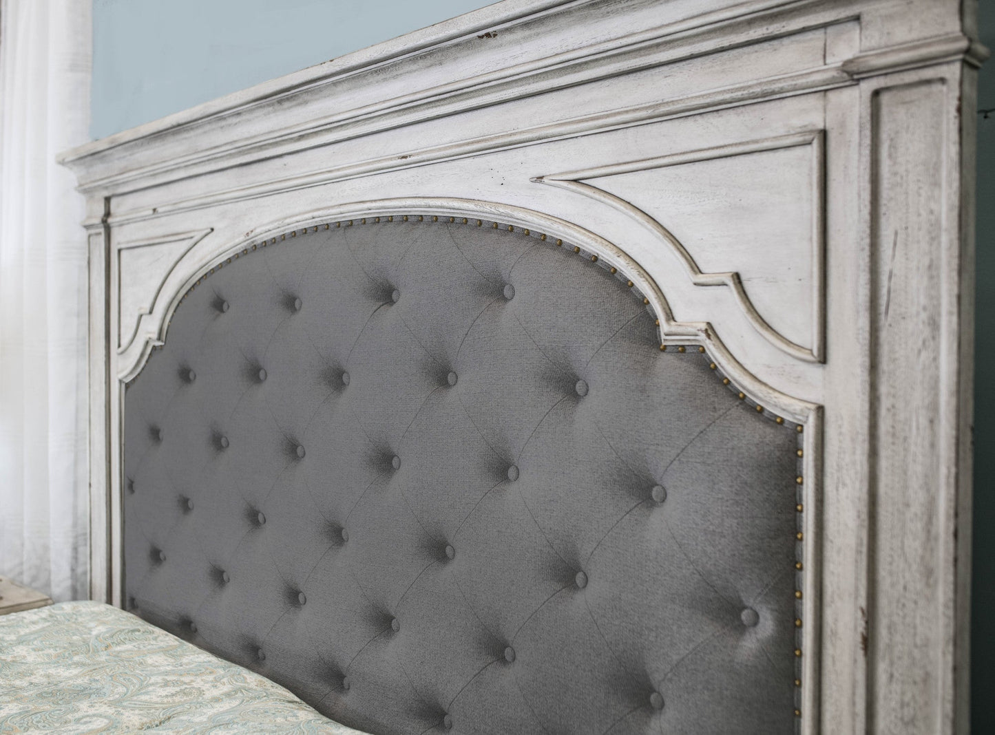 Highland Park Cathedral White Queen Headboard