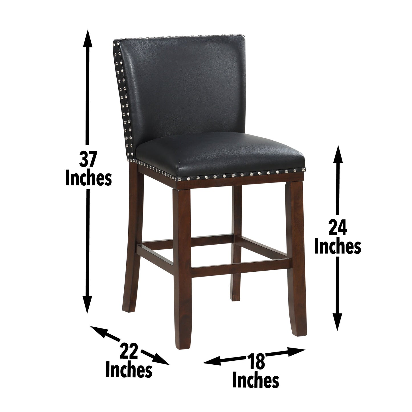 Tiffany KD Counter Chair Black