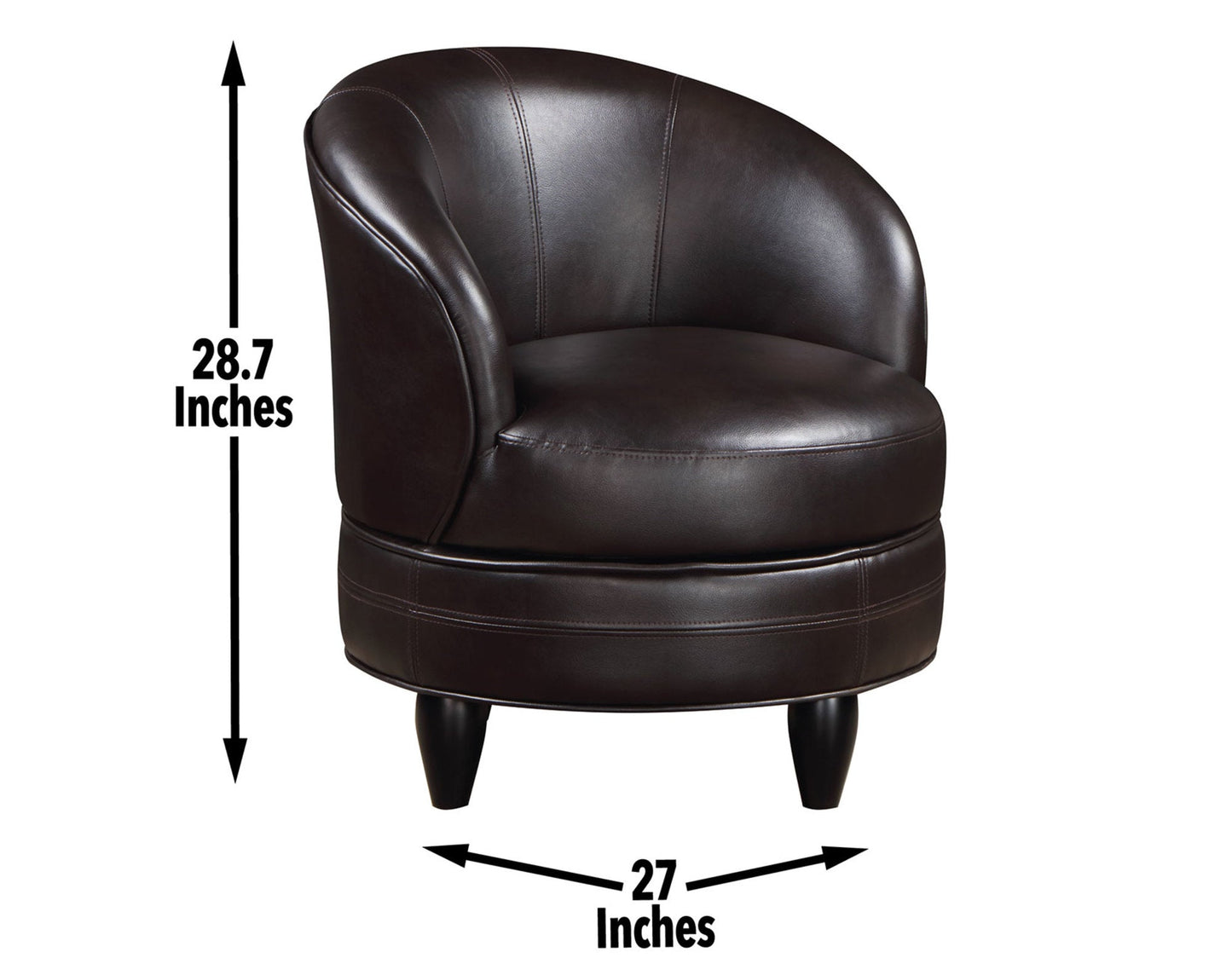 Sophia Accent Chair Brown PU