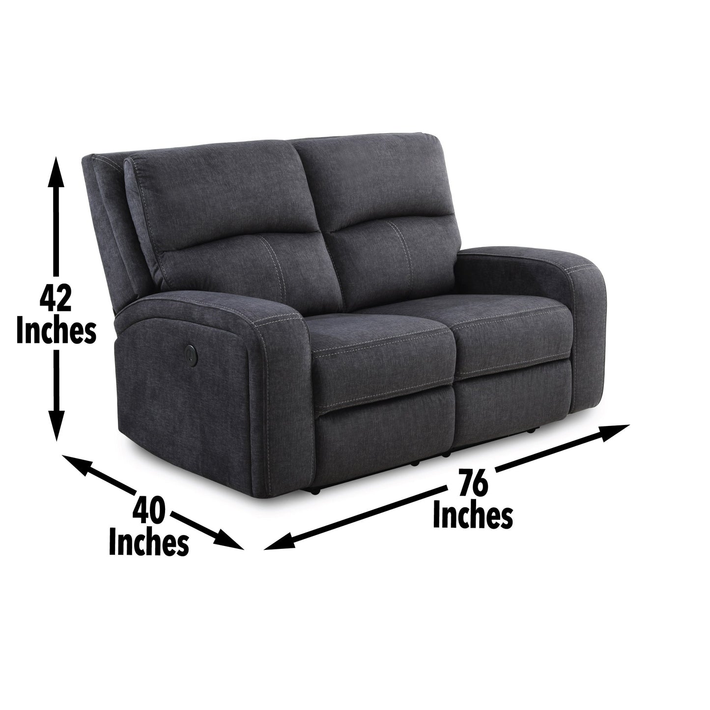 Lovell Power Console Loveseat
