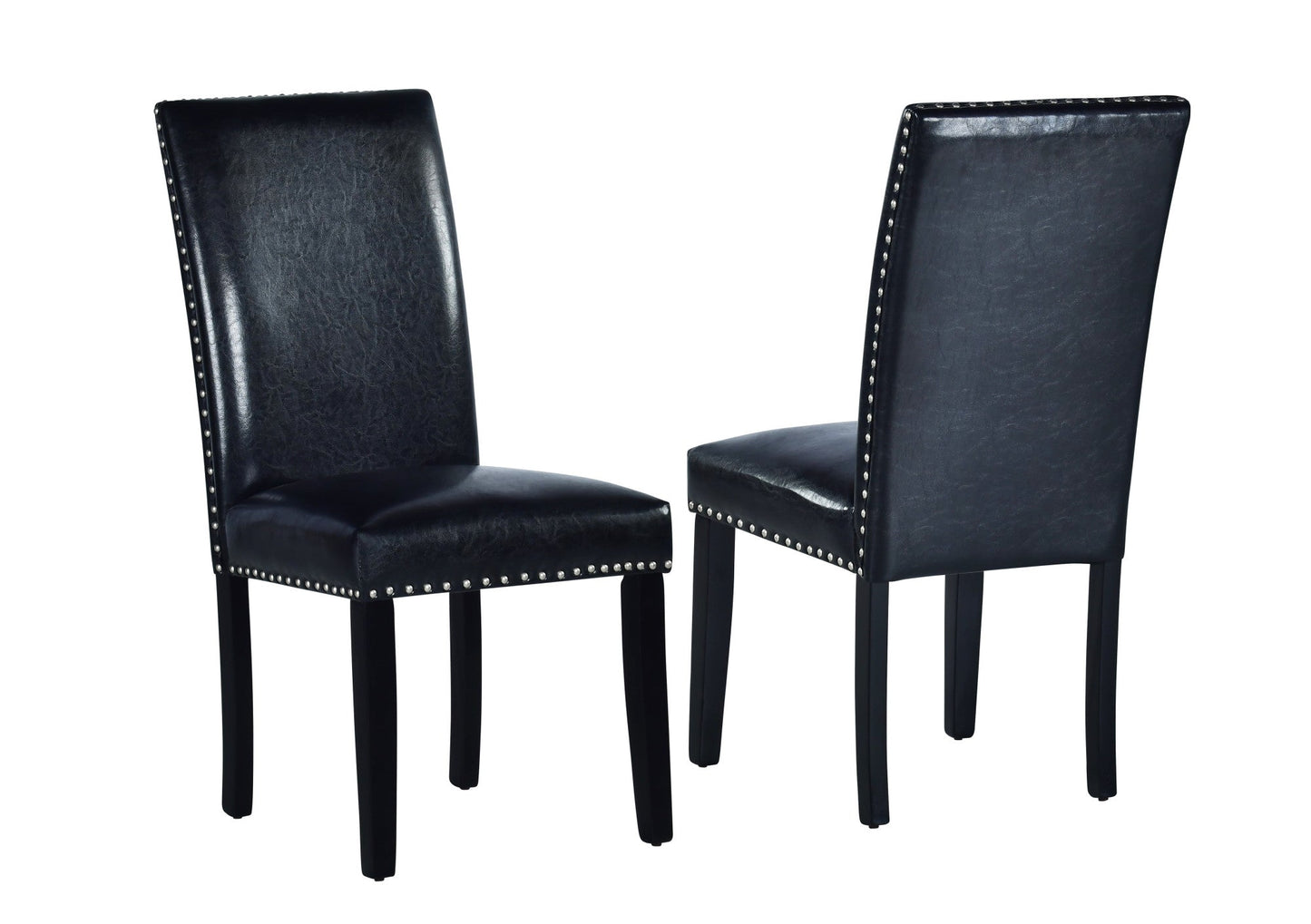 Verano Black PU Side Chair
