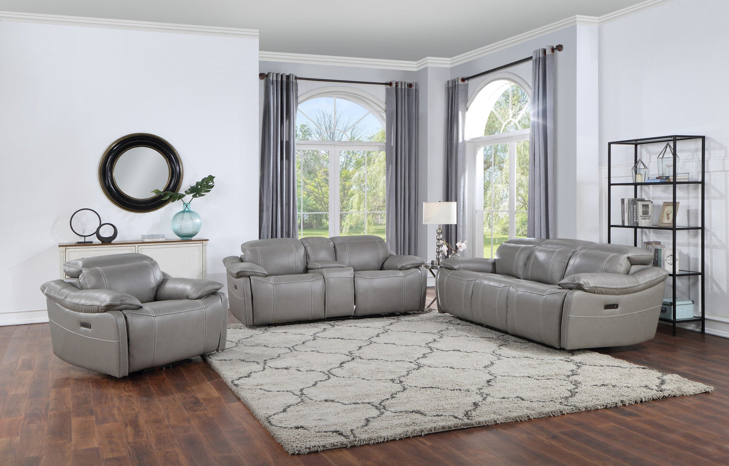 Alpine Leather P/P Recliner Smo