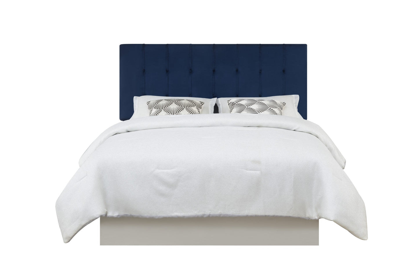 Regina Queen Headboard Blue Velvet