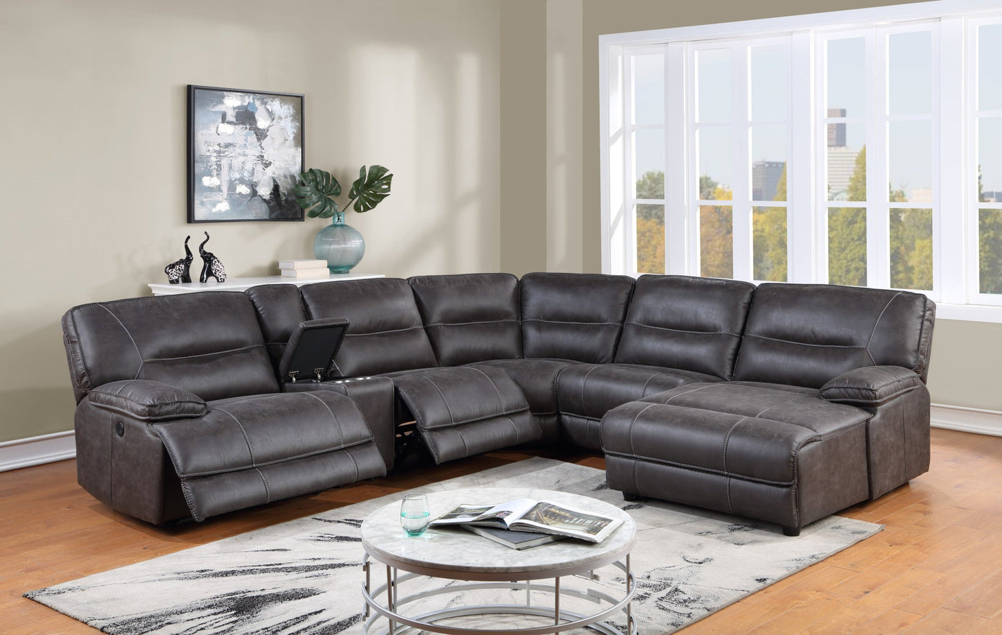 Ogden Sectional Armless Chair Granite