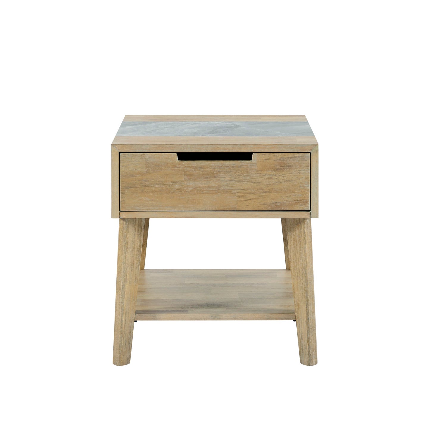 Calgary Gray Sintered Stone End Table