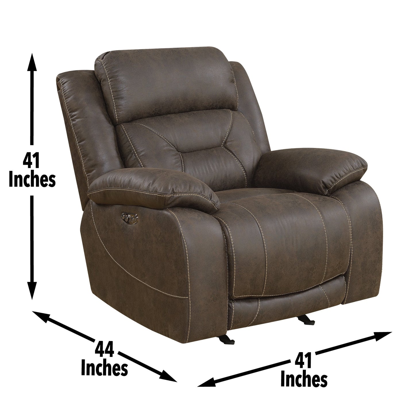 Aria Brown Dual-Power Recliner