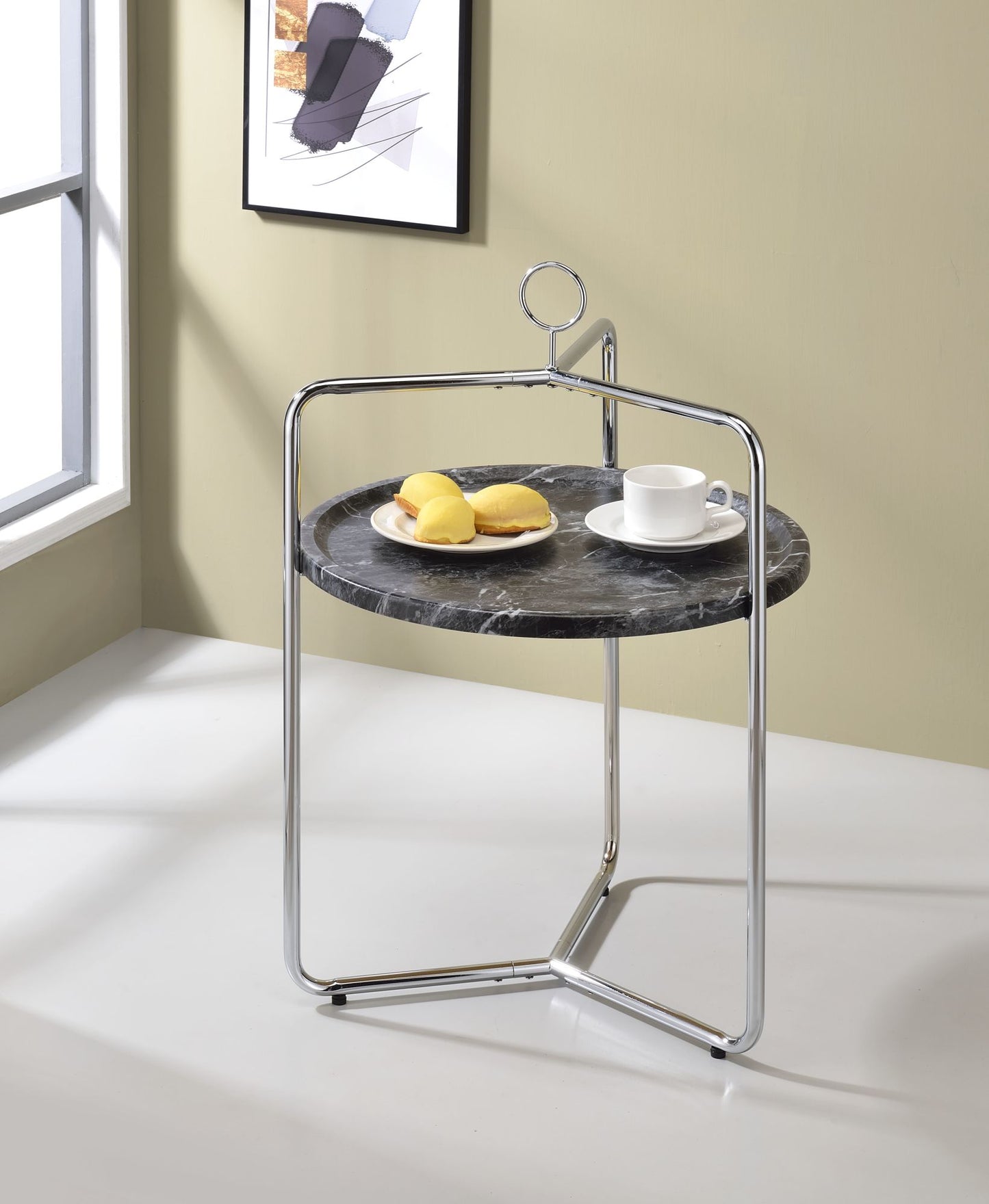 Miro Side Table [Black/Silver]