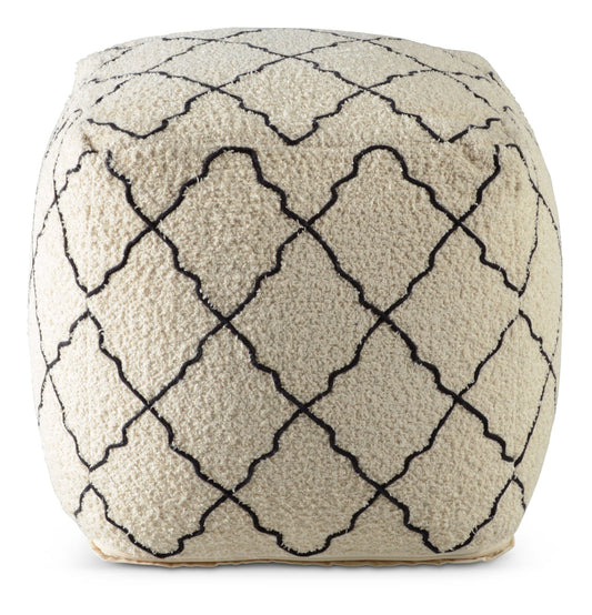 Lattice Square Pouf