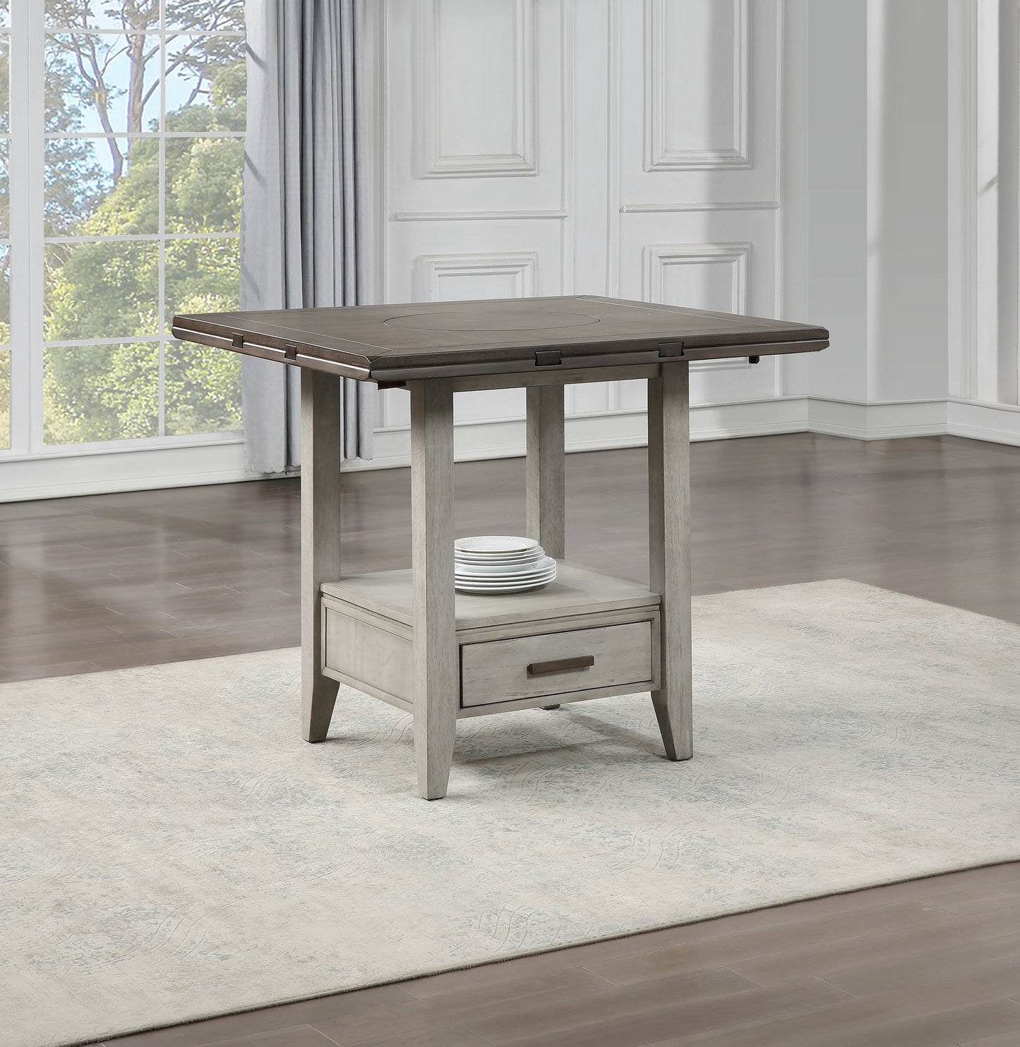 Abacus Drop Leaf Counter Table