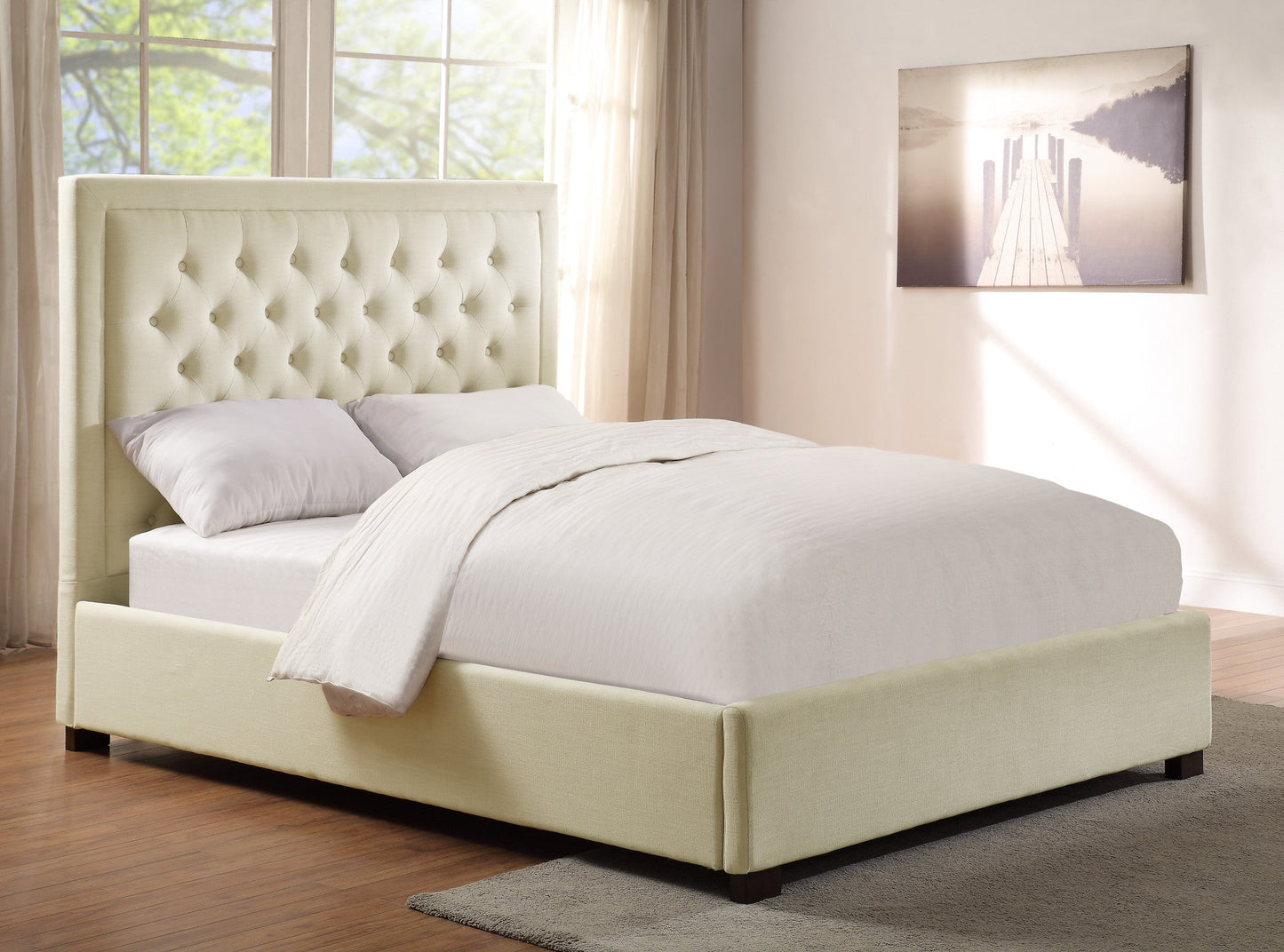 Isadora Queen Bed  White