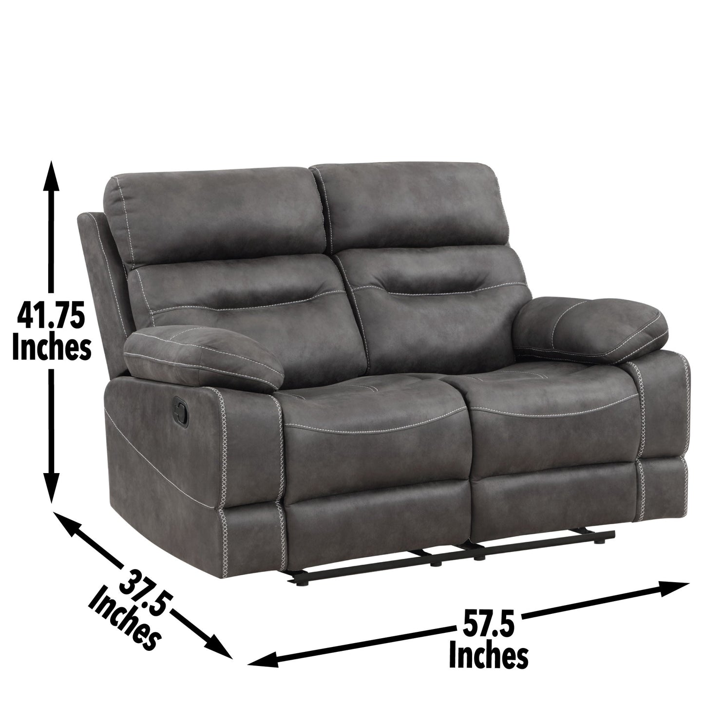 Rudger Gray Manual Motion Loveseat