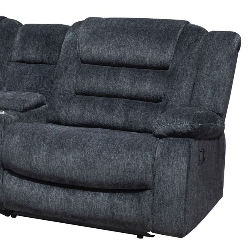 Bolton Misty Storm Sectional Power Sectional Right Arm Facing Recliner