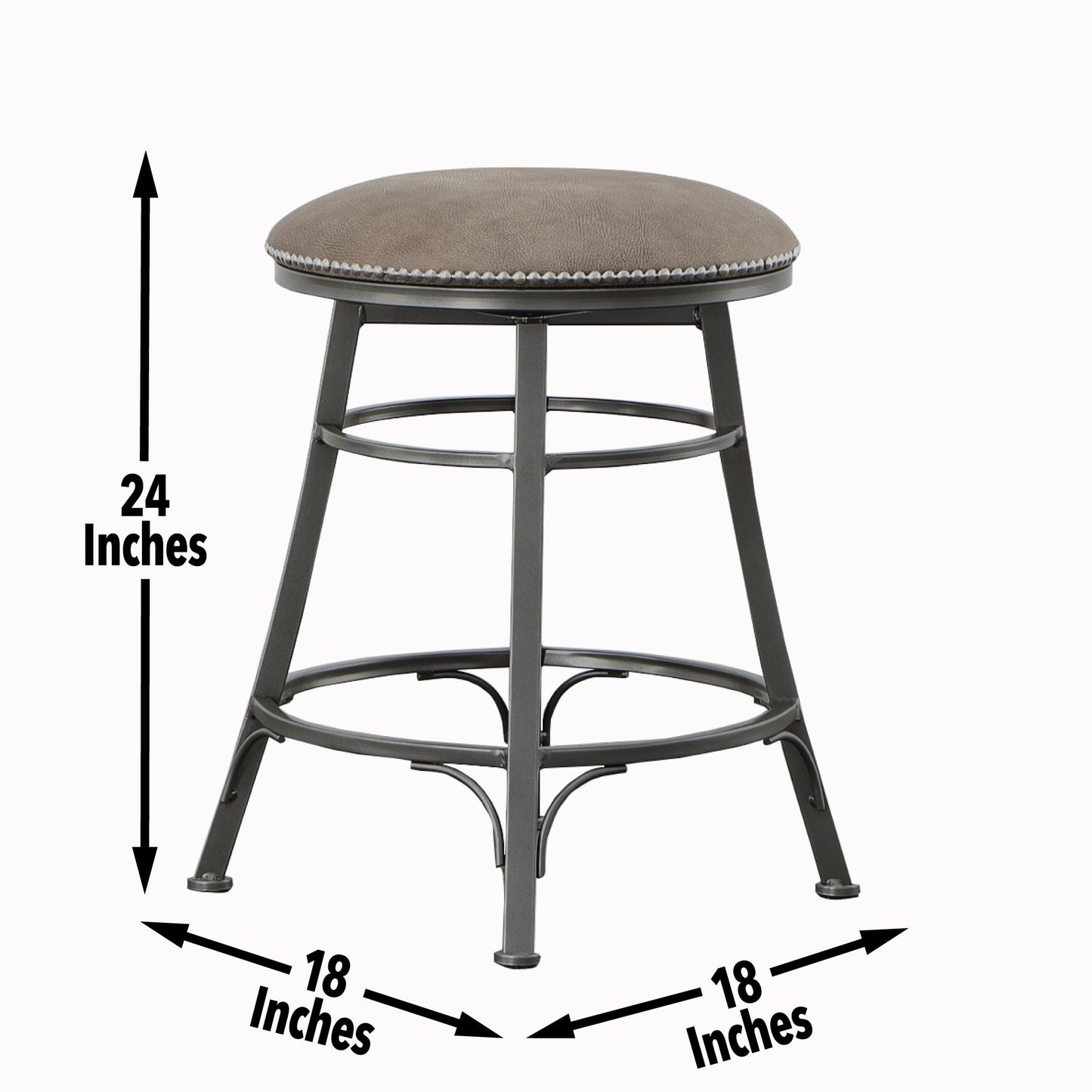 Bali Backless Swivel Counter Chair Grey