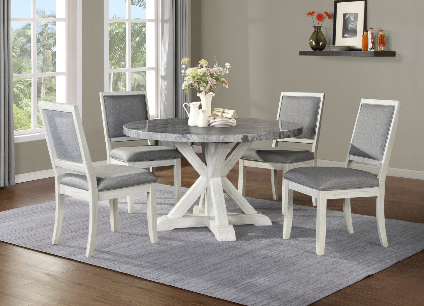 Canova 7PC Dining Gray Top