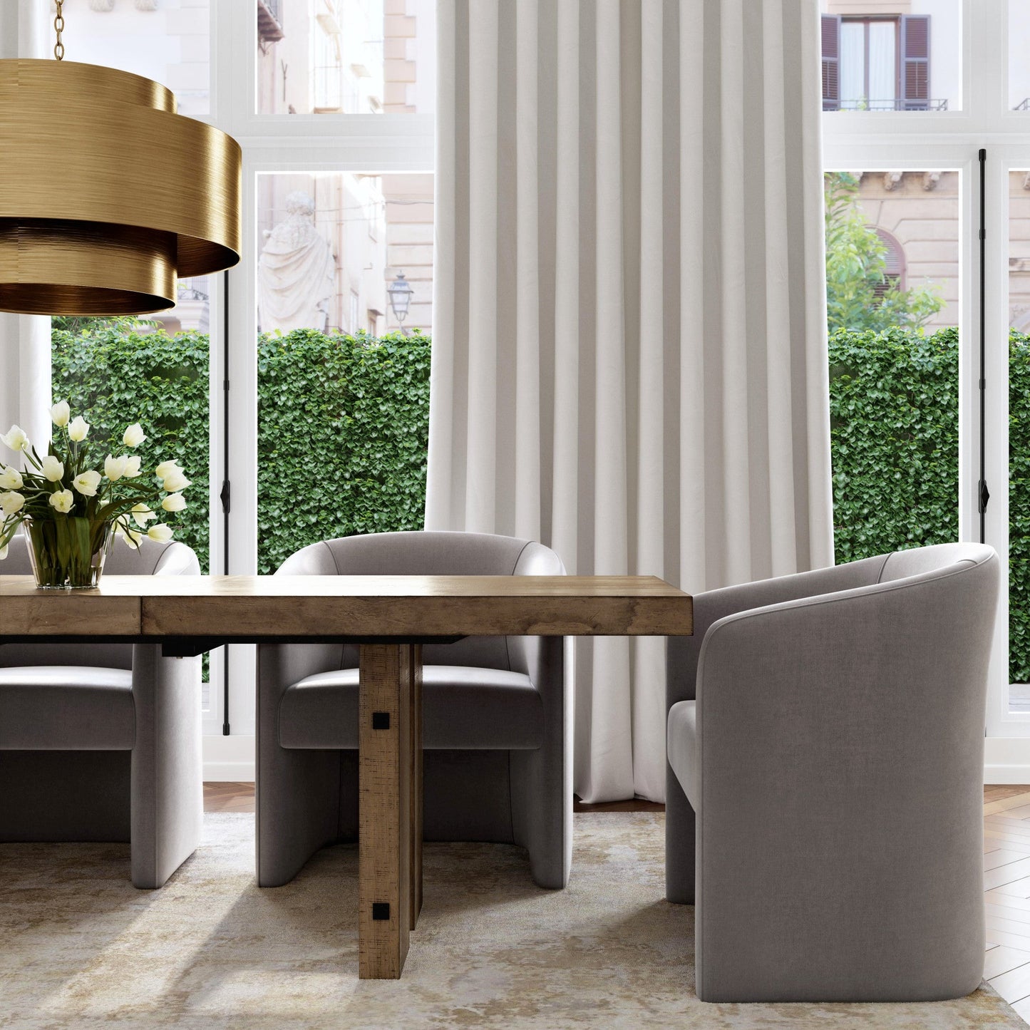 Iris Upholstered Dining/Accent Chr Fog