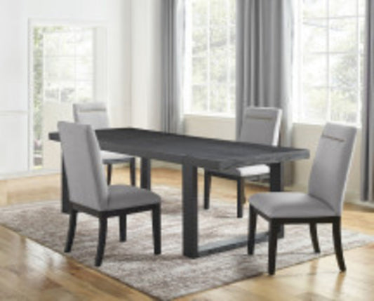 Yves Grey Chair 5PC Dining Set