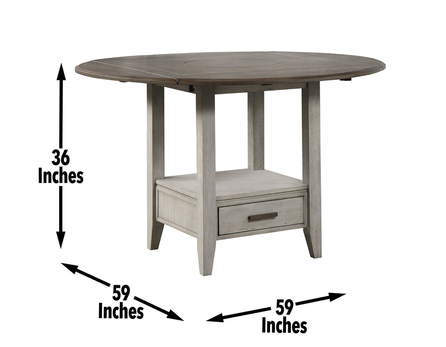 Abacus Drop Leaf Counter Table