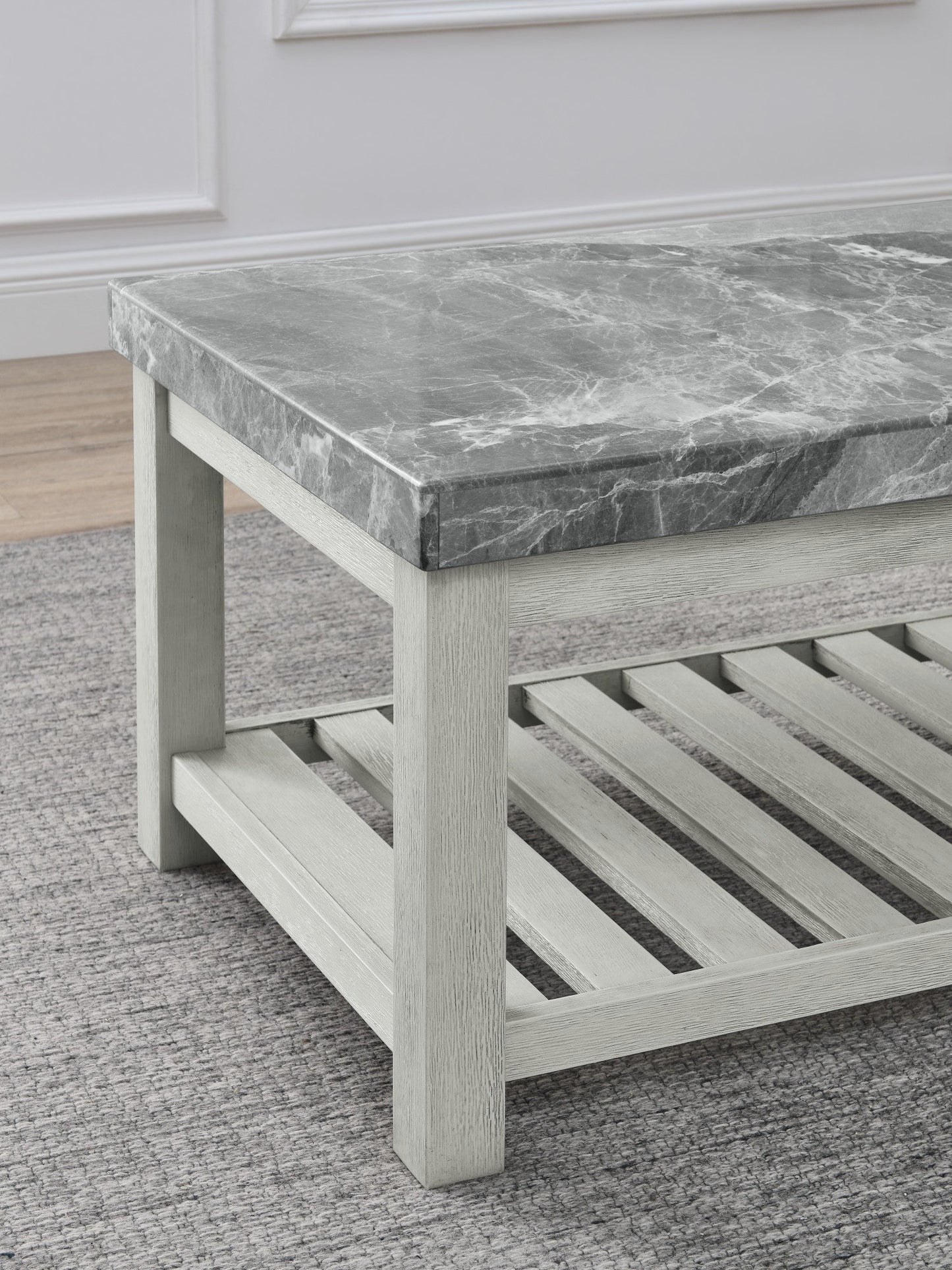 Canova Gray Marble Top End Table