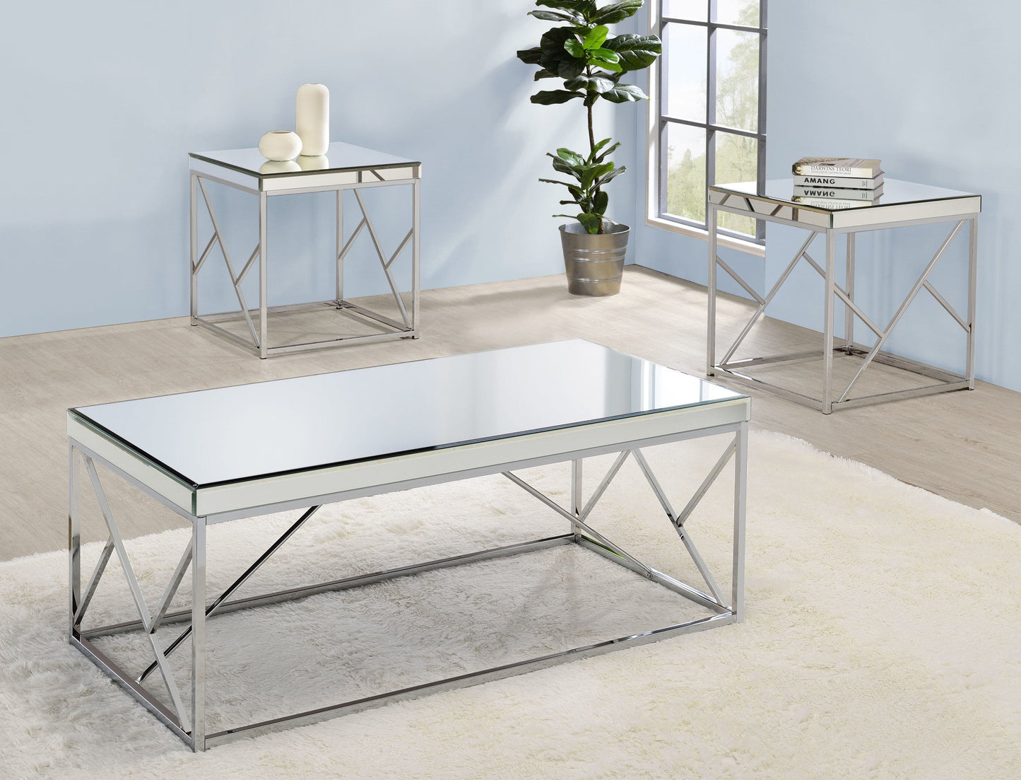 Evelyn Mirror Top End Table
