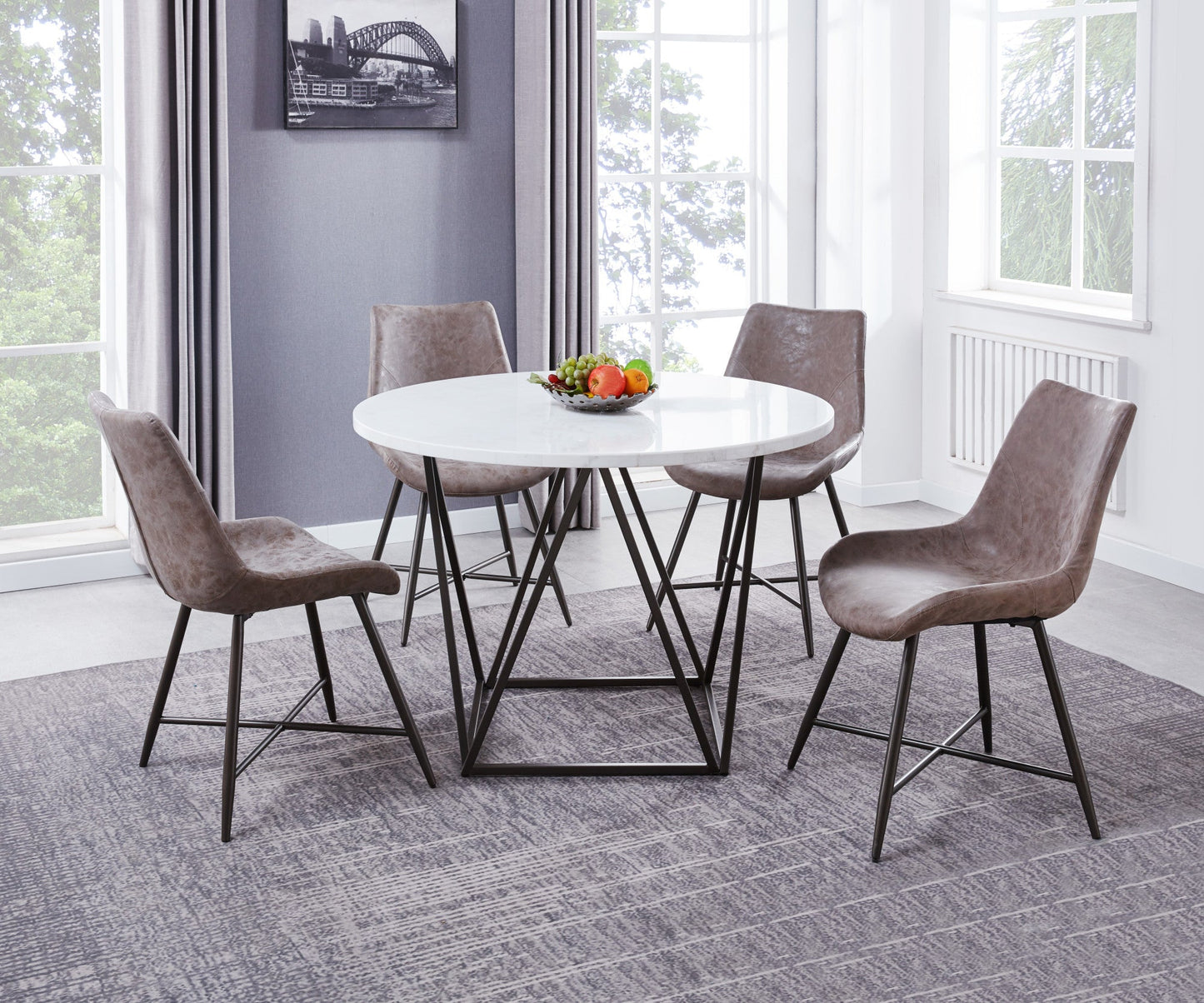 Ramona White Marble Top Round
