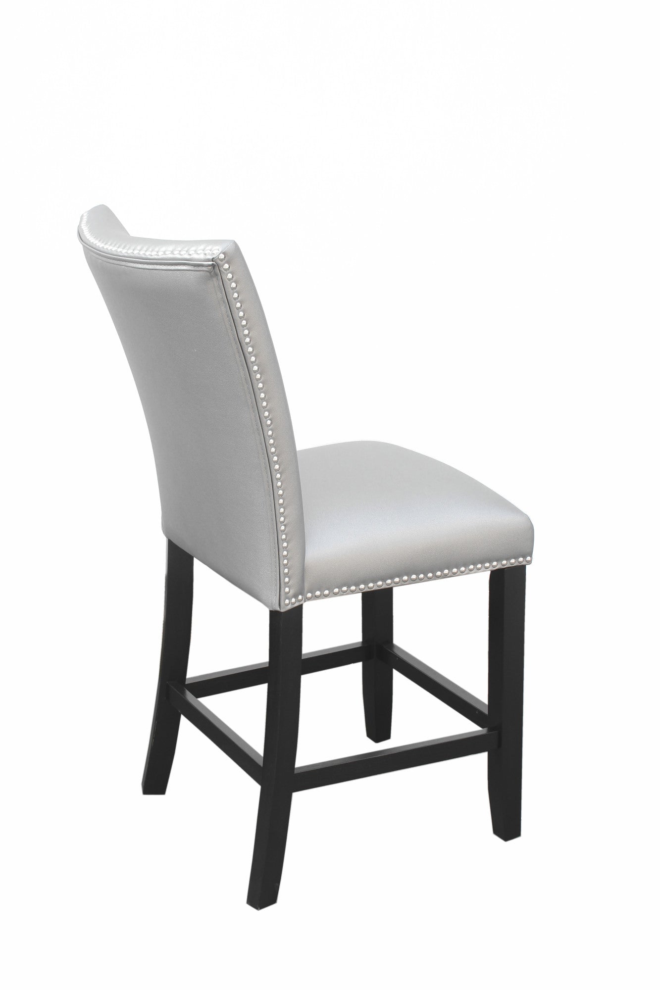 Camila Silver PU Counter chair