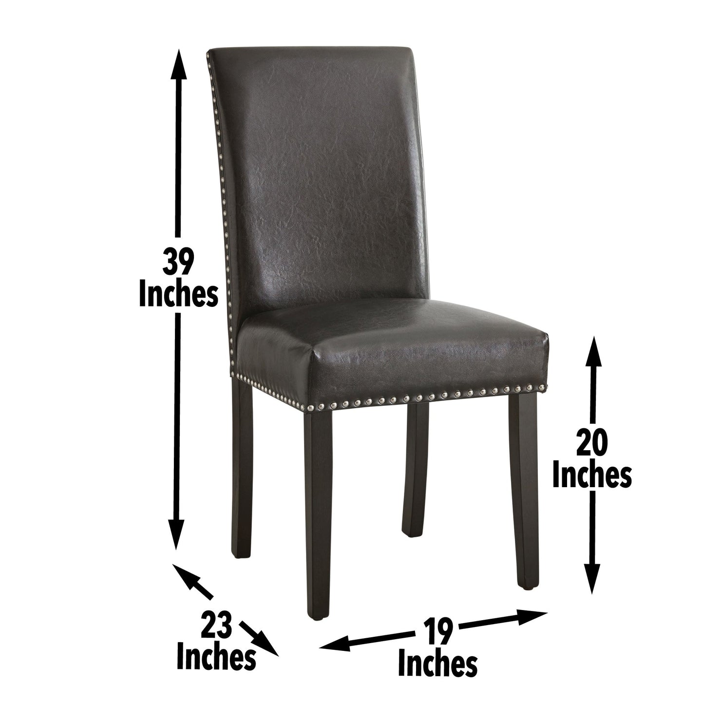 Verano Black PU Side Chair