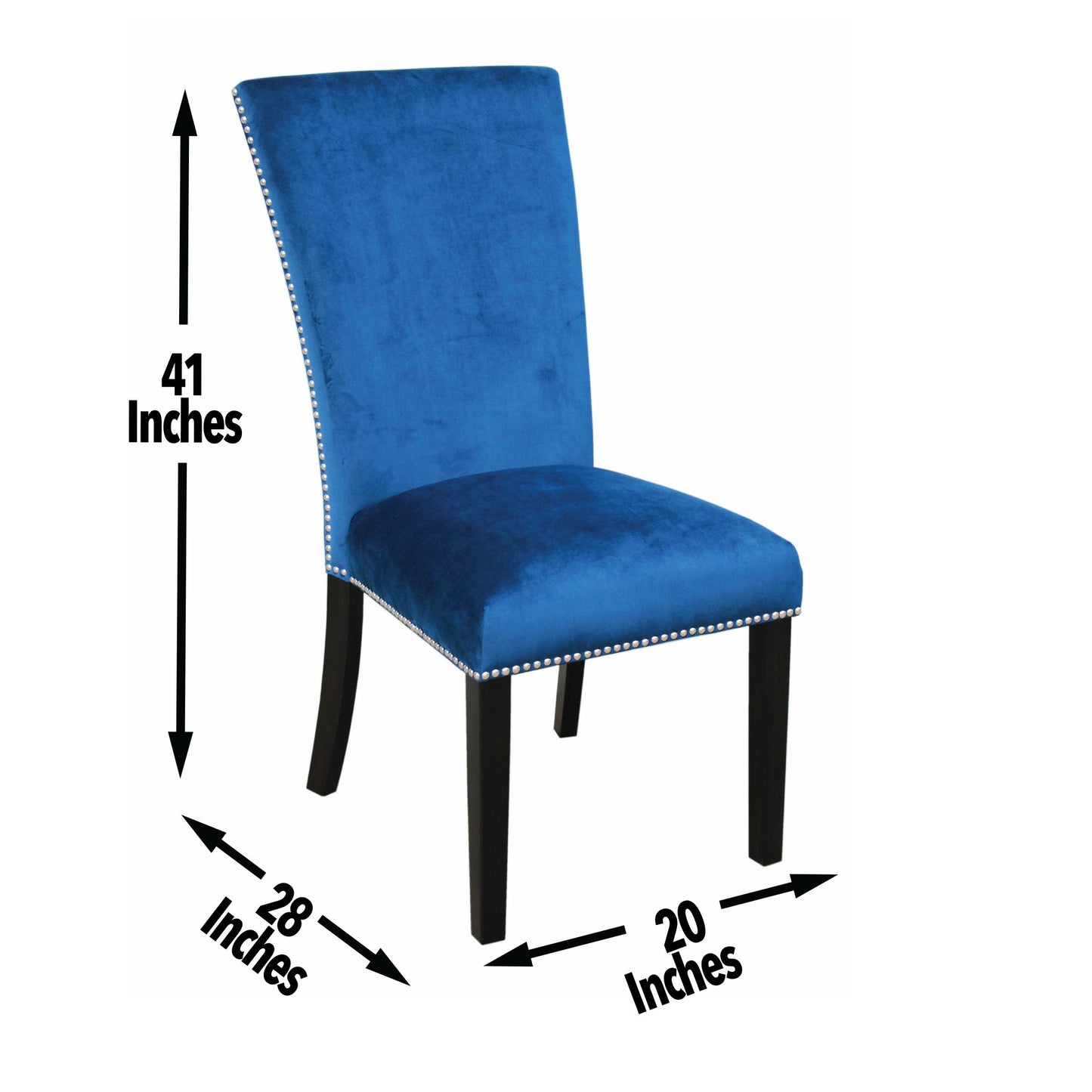 Camila Blue Velvet Dining chair