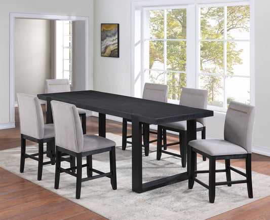 Yves Grey Chair Counter Height 7PC Dining Set
