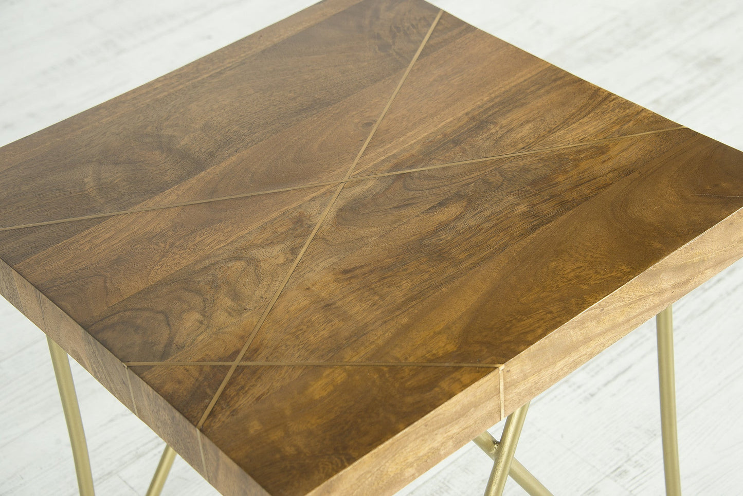 Walter Brass Inlay End Table