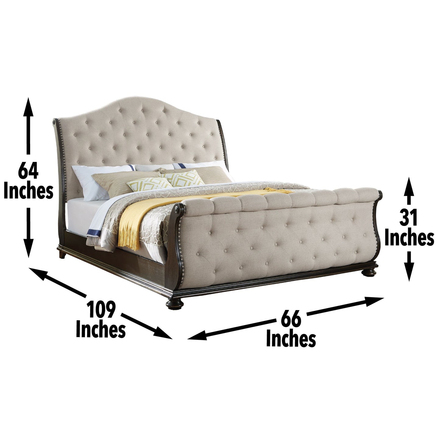 Rhapsody Queen Sleigh 4pc Set