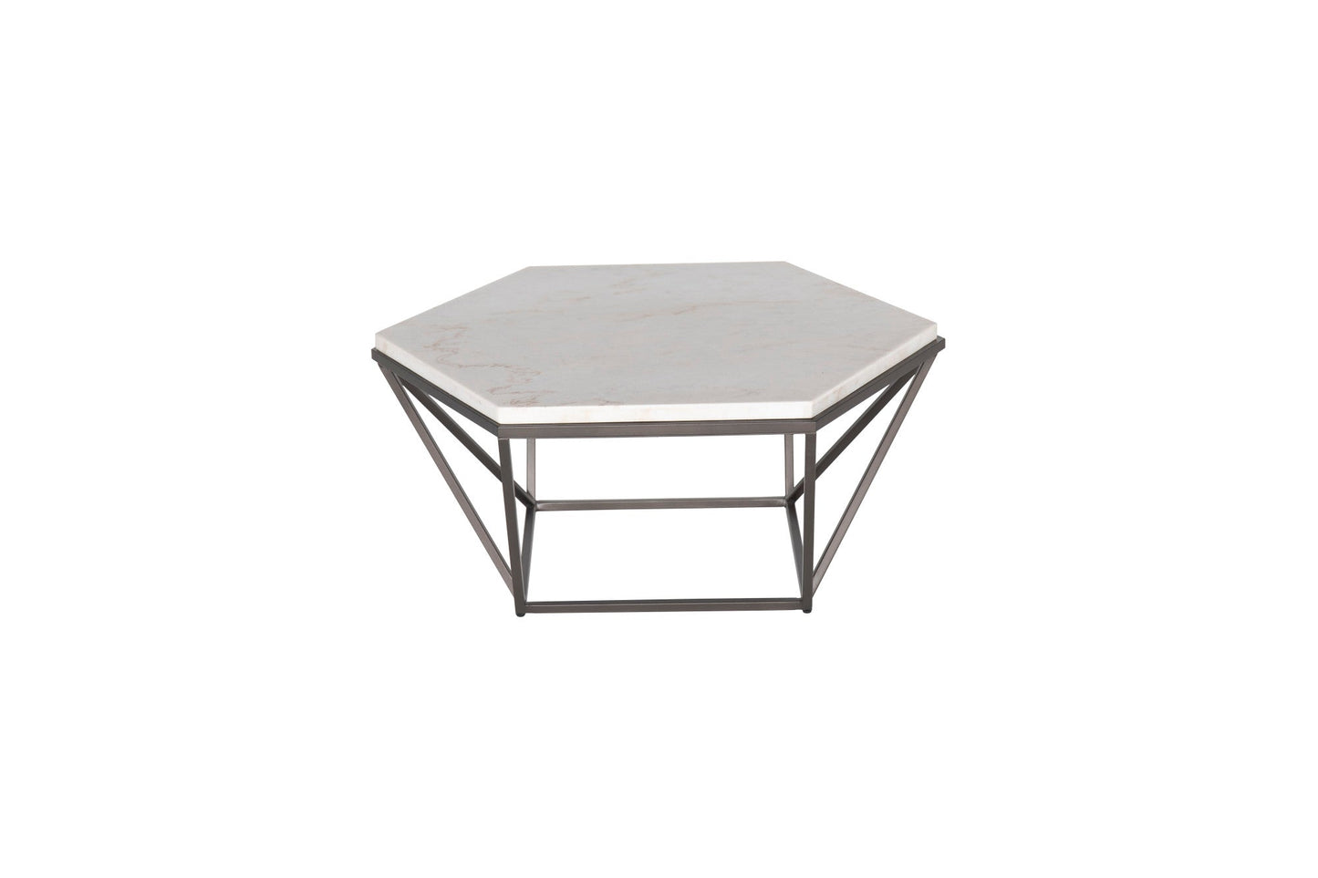 Corvus White Marble Top Hexagon