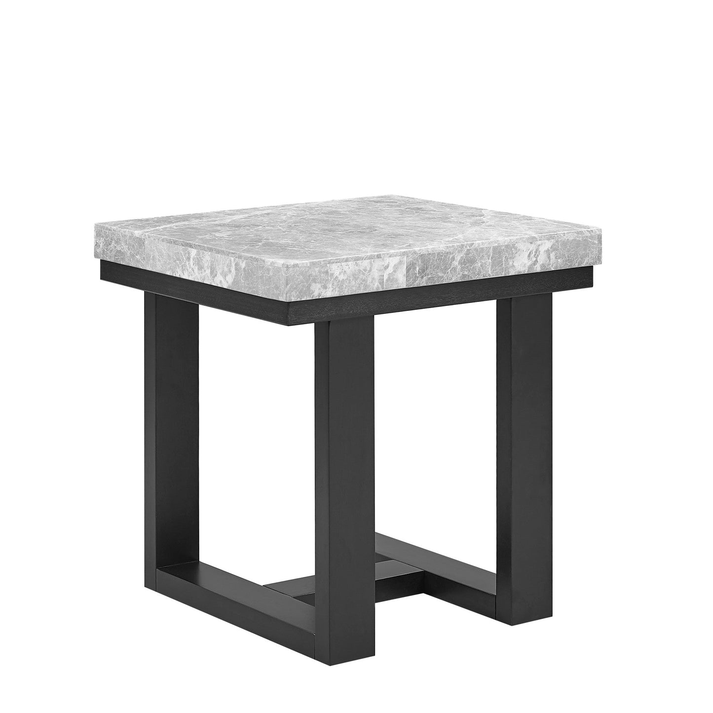 Lucca Gray Marble Top End Table