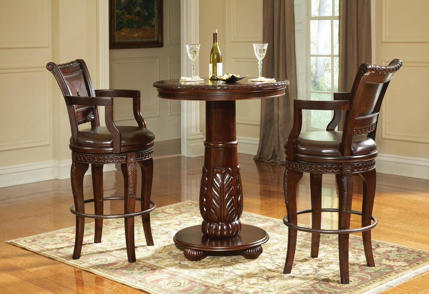 Antoinette PU Swivel Bar Chair