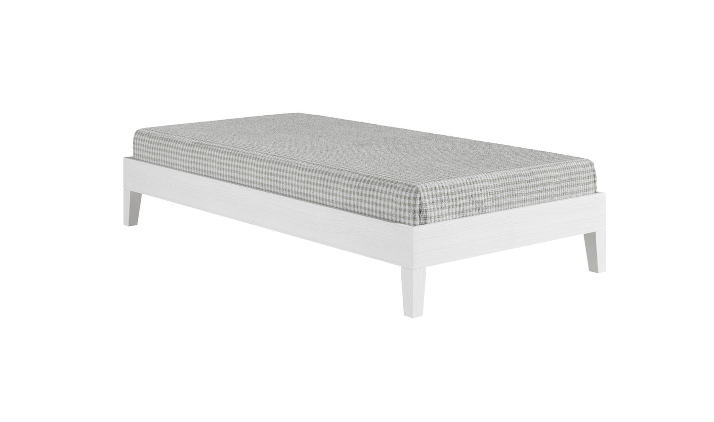Nix Twin Platform Bed White