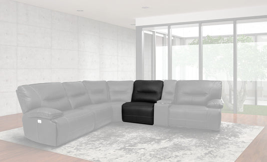 Spartacus Black Sectional Armless Chair