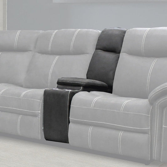 Mason Charcoal Sectional Entertainment Console