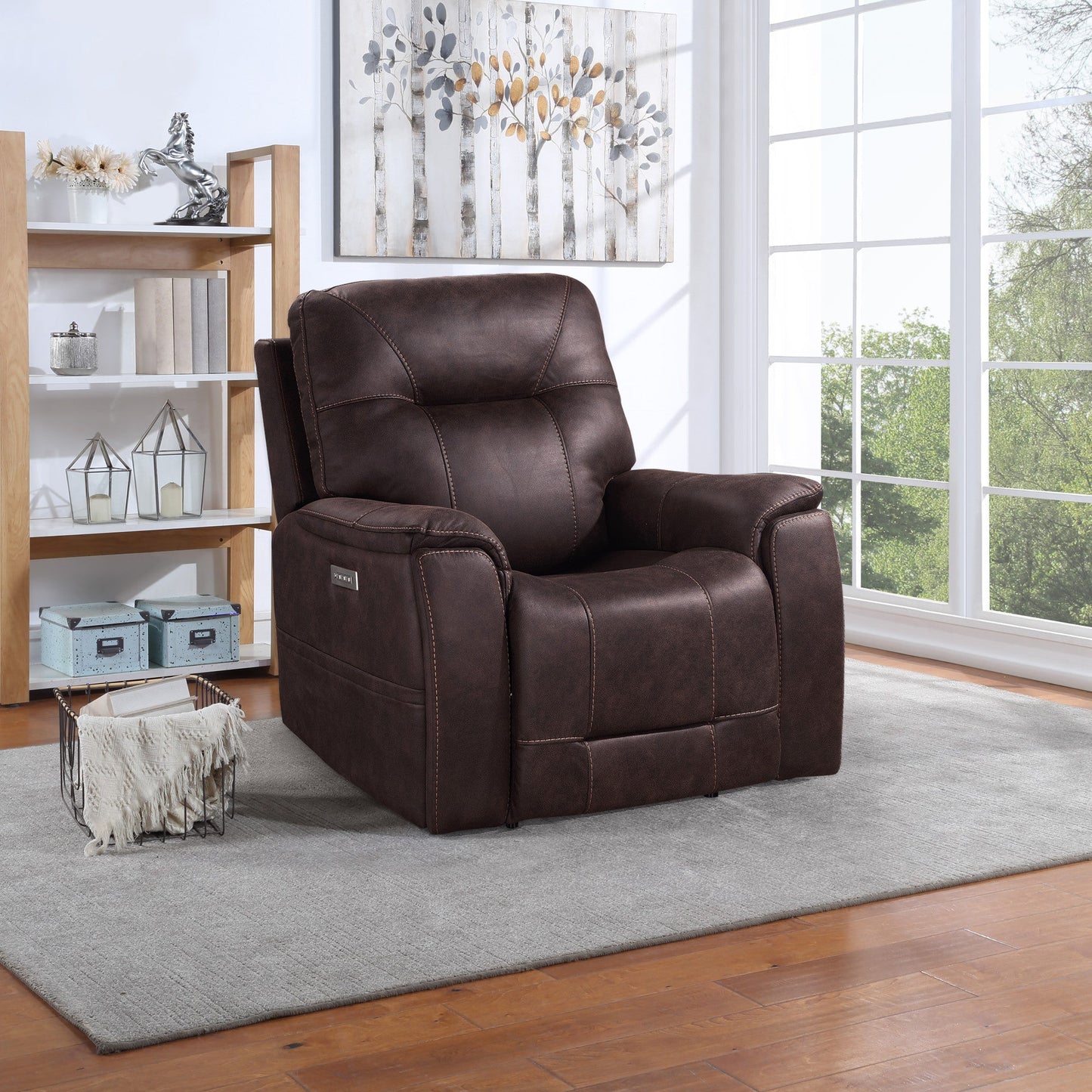 Lexington Canyon Walnut Power Media Recliner