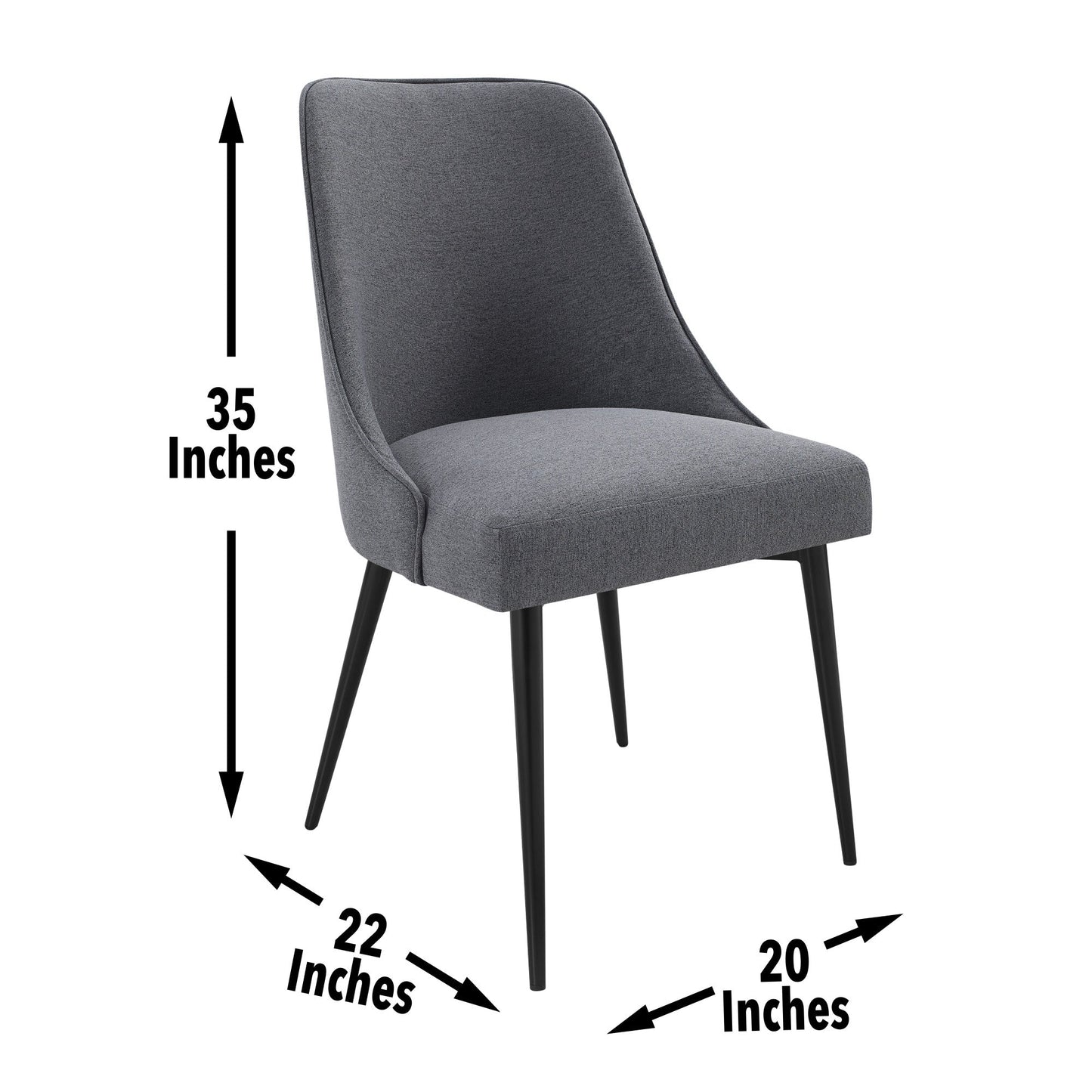 Colfax Side Chair Charcoal