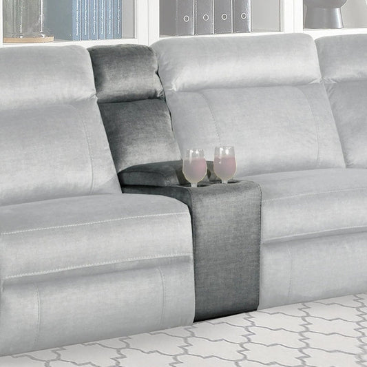Parthenon Titanium Sectional Entertainment Console