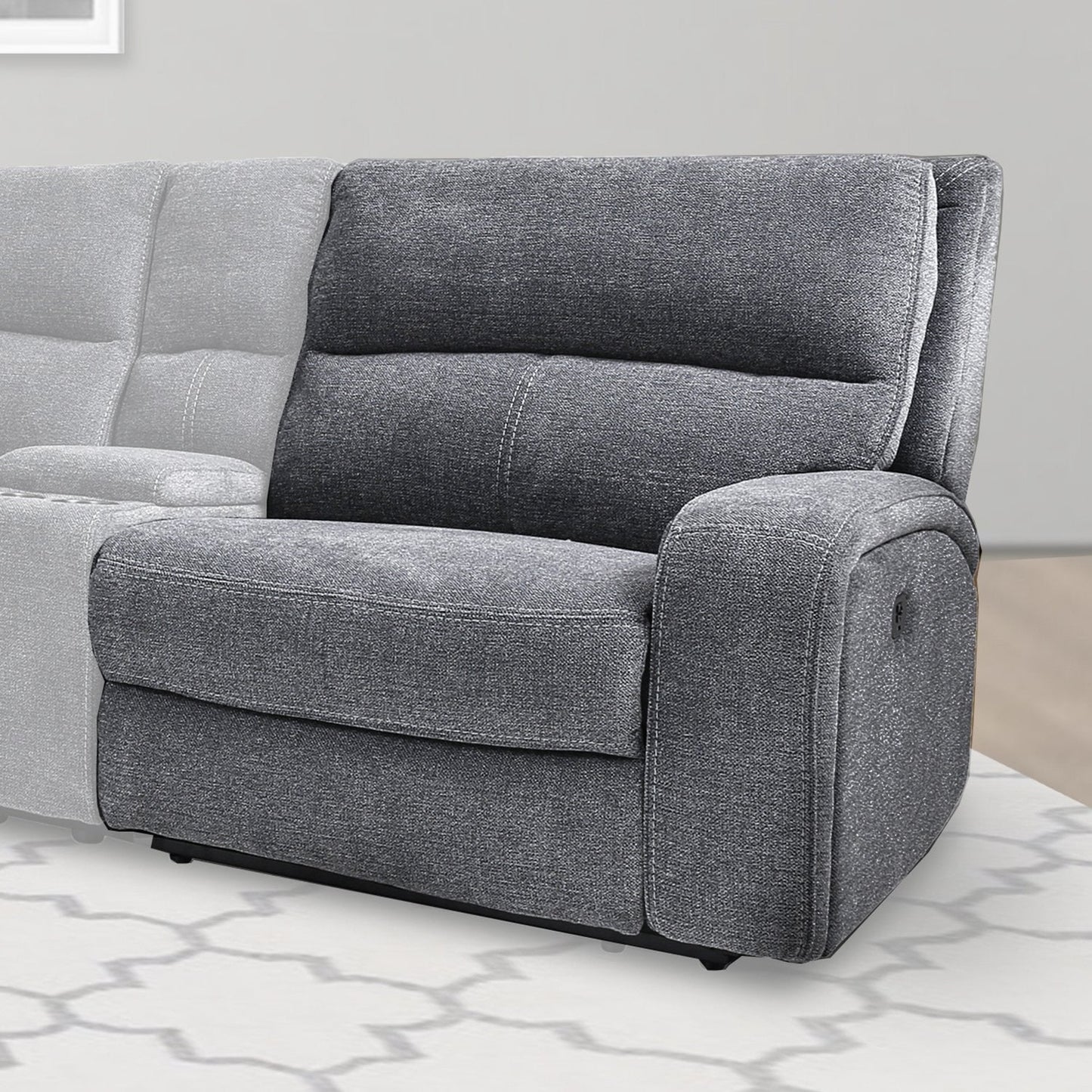 Bizmark Grey Pwr Raf Recliner