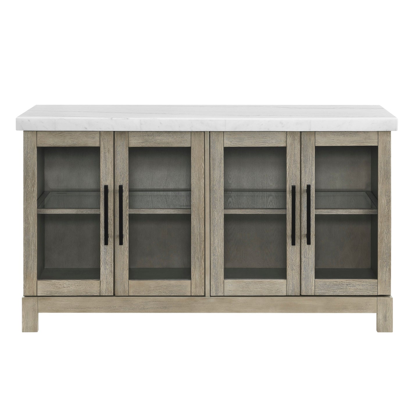 Carena White Marble Top Sideboard w/Powe