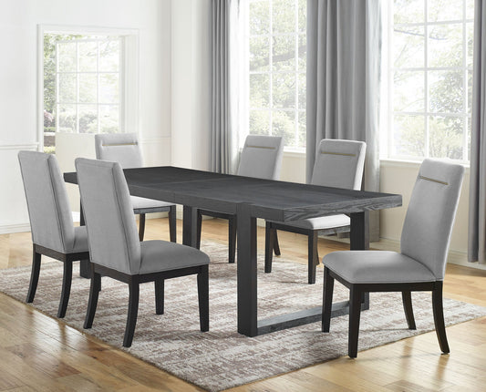 Yves Gray Chair 7PC Dining Set
