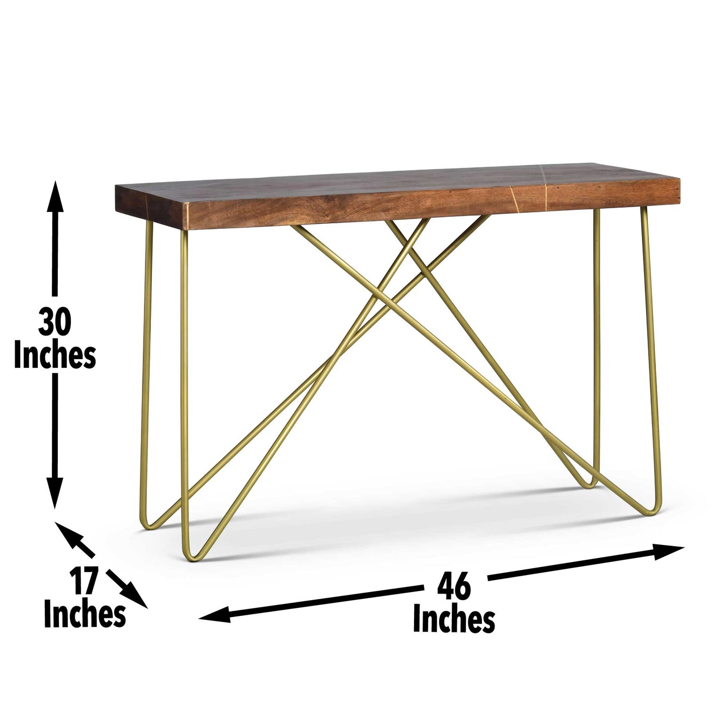 Walter Brass Inlay Sofa Table